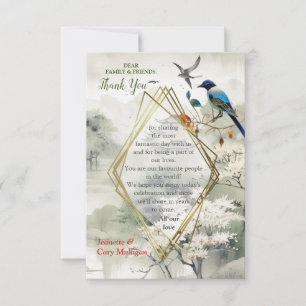 Serene Tranquillity Japanese theme RSVP Card