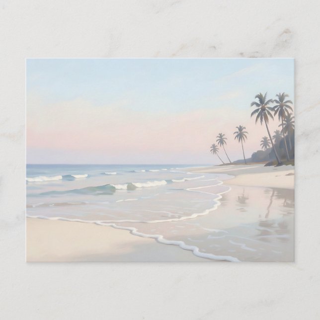 Serene Tropical Beach Paradise Postcard (Front)