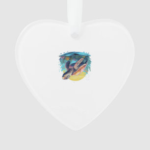 Serene Underwater Turtle Ornament