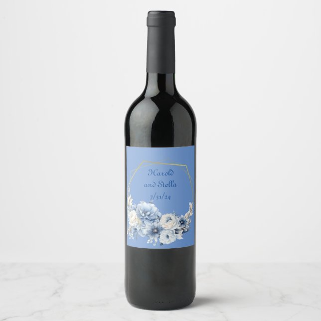 Serene Vineyard Watercolor Wine Label (Front)