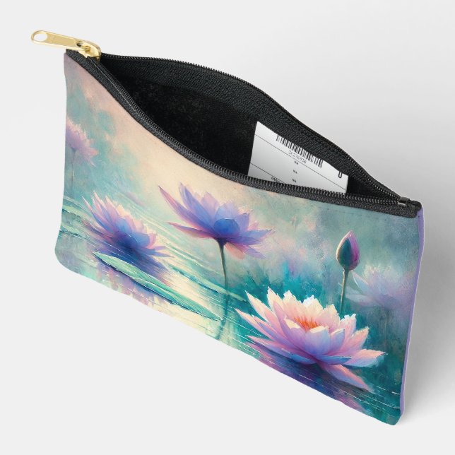Serene Water Lilies Cut Sew Bag (Open)