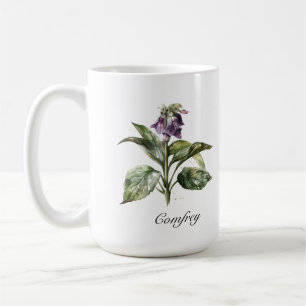 Serene Watercolor Comfrey, custom Coffee Mug