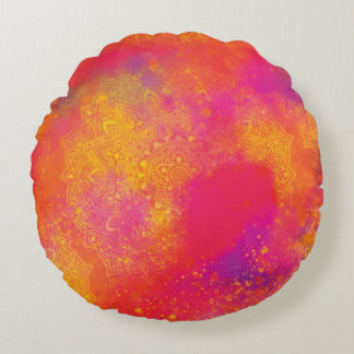 Serene Watercolor Round Cushion
