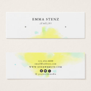 Serene Watercolor Splash • Earring Hoops Studs