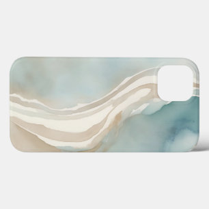 Serene Watercolor Wash with Sky Blue iPhone 13 Case
