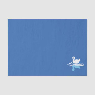 Serene Waters - Playful Swan Lake Pattern Design Tissue Paper