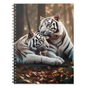 Serene White Tiger Companions Notebook