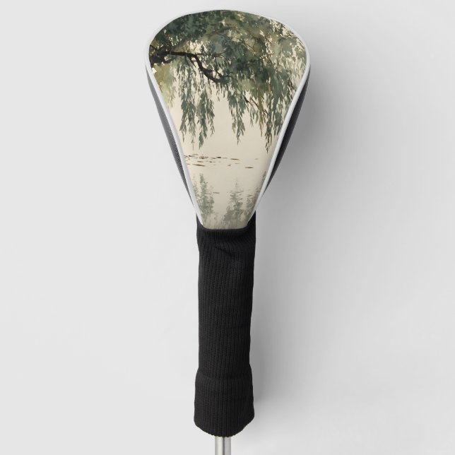 Serene Willow Tree Reflection Nature Art (11) Golf Head Cover (Front)
