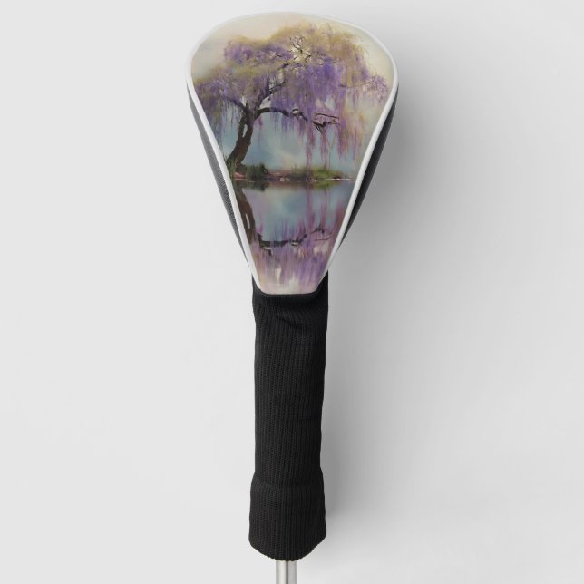 Serene Willow Tree Reflection Nature Art (6) Golf Head Cover (Front)
