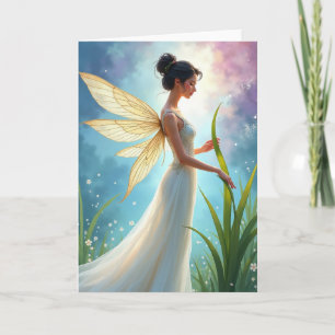Serene Winged Birthday Card