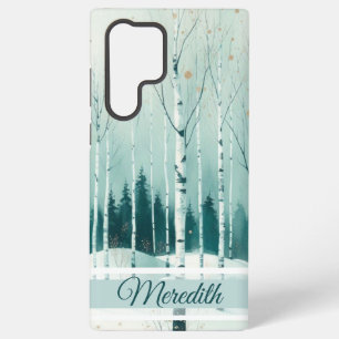 Serene Winter Birch Forest Samsung Galaxy Case