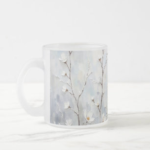 Serene Winter Blossoms Abstract Mug