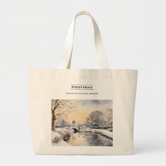 Serene Winter Kensington Gardens London Tote Bag (Front)