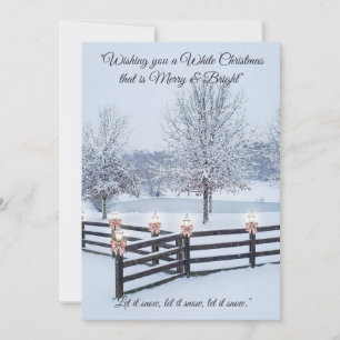 Serene Winter Landscape Snow-draped Trees Holiday Card