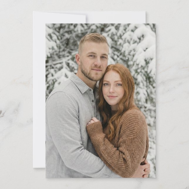 Serene Winter Photo Invitation (Front)