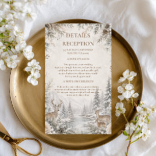 Serene Winter River Wildlife Retreat Enclosure Card