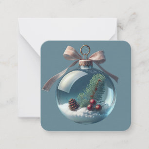 Serene Winter's Kiss: A Classic Christmas Card