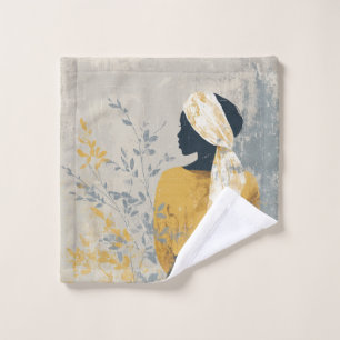 Serene Woman and All the Gilded Foliage Bath Towel Set