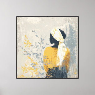 Serene Woman and All the Gilded Foliage Canvas Print