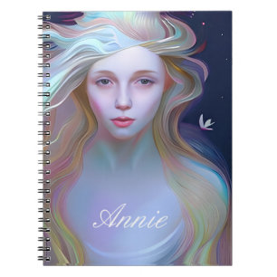 Serene Woman with Tear in her Eye Personalised Notebook