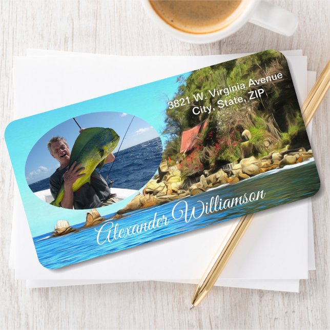 Serene Yelapa Fishing 0758 Address Label (Creator Uploaded)