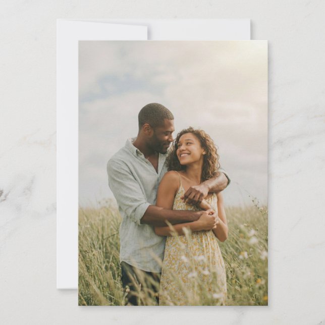 Serene Yellow Floral Photo Invitation (Front)
