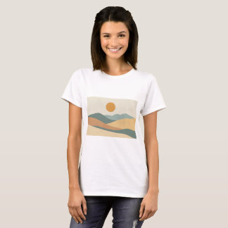 SereneDesert, Sunset, SandDunes, DesertLandscape, T-Shirt