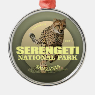 Serengeti National Park (Cheetah) WT Metal Tree Decoration