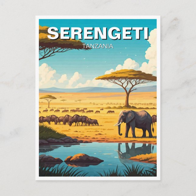Serengeti National Park Tanzania Postcard (Front)