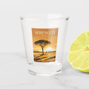 Serengeti National Park Tanzania Shot Glass