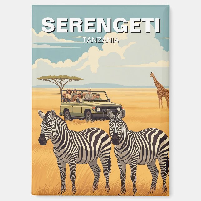 Serengeti National Park Tanzania Zebras Magnet (Front)