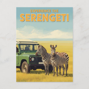 Serengeti National Park Tanzania Zebras Postcard
