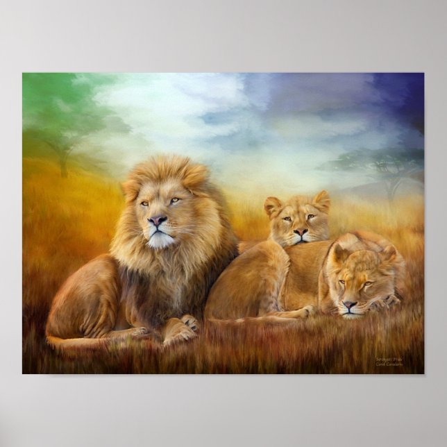 Serengeti Pride Fine Art Poster/Print Poster (Front)