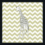 Serengeti Safari Chevron with Pop Art Giraffe Poster<br><div class="desc">Mod Chevron pattern in Emporio Moffa's Safari Moods color palette,  with pop art giraffe on one side.</div>
