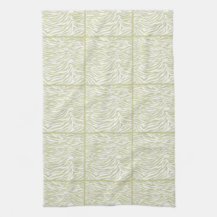Serengeti Safari Zebra, tiled design Tea Towel