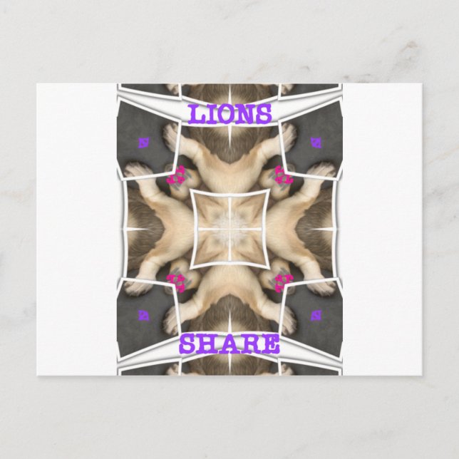 Serengeti Splendour: Vibrant Animal Hide Artistry Postcard (Front)