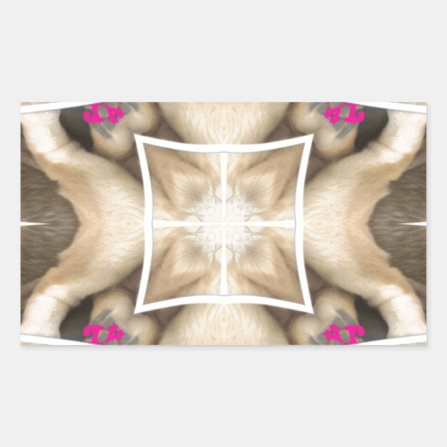 Serengeti Splendour: Vibrant Animal Hide Artistry Rectangular Sticker (Front)