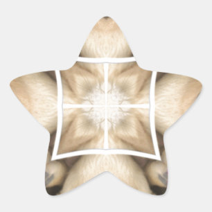 Serengeti Splendour: Vibrant Animal Hide Artistry Star Sticker