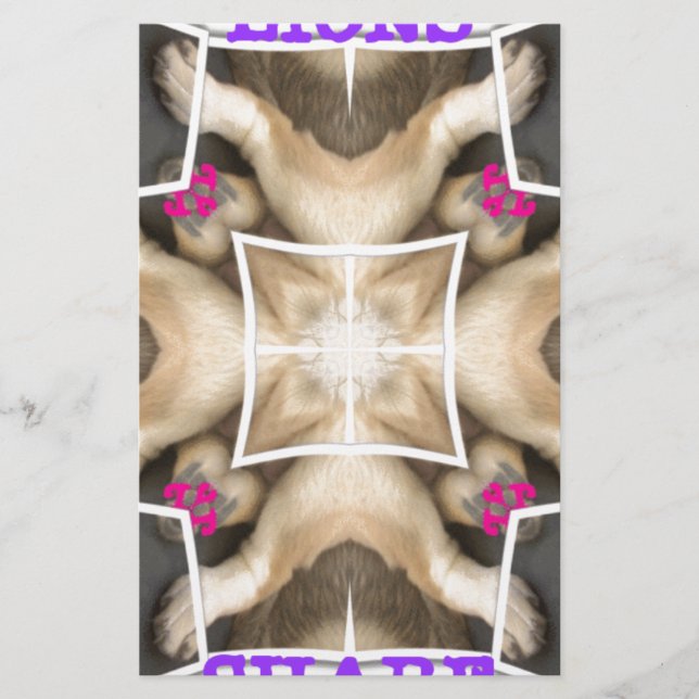 Serengeti Splendour: Vibrant Animal Hide Artistry Stationery (Front)