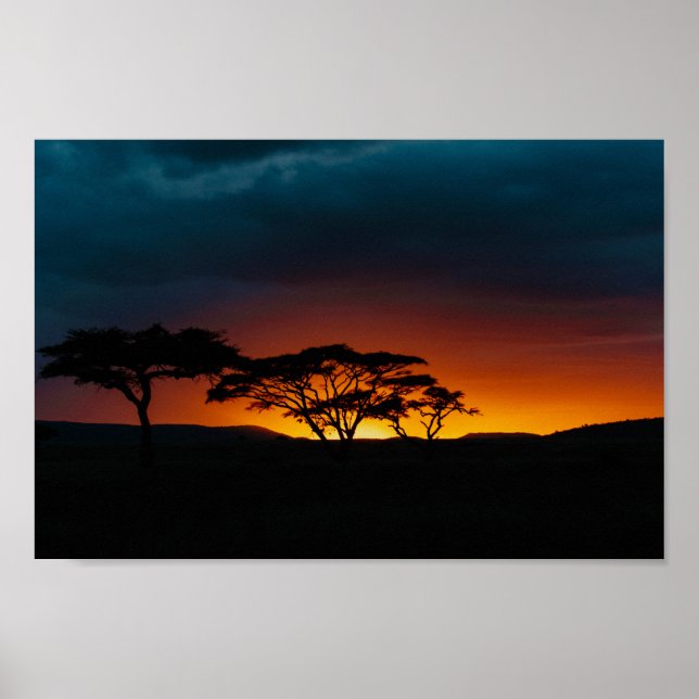 Serengeti Sunset Poster (Front)