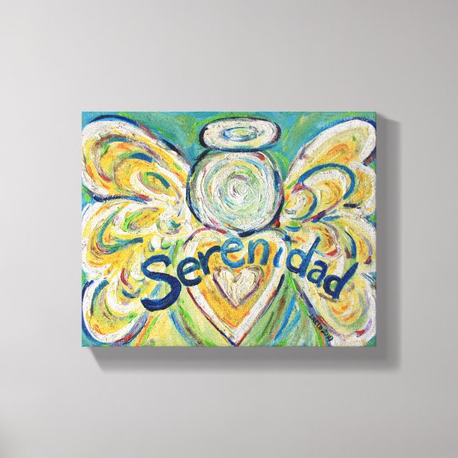 Serenidad Angel Word Art Painting Wrapped Canvas (Front)
