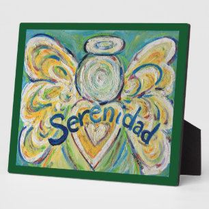 Serenidad Inspirational Angel Painting Poem Plaque