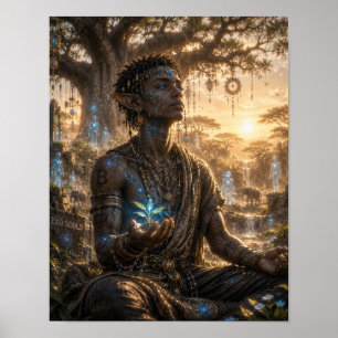 Serenity / African Tribal Chief / Baobab Sanctuary Poster