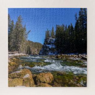 Serenity at the 5th Bridge - Athabasca River Jigsaw Puzzle