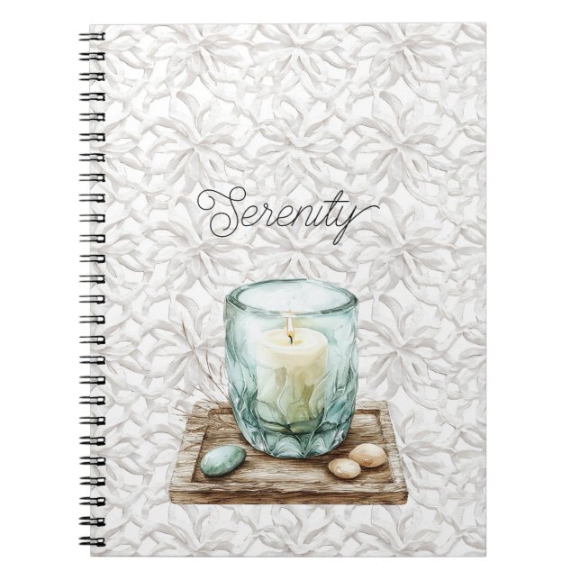 Serenity Beach Candle Stones Notebook (Front)