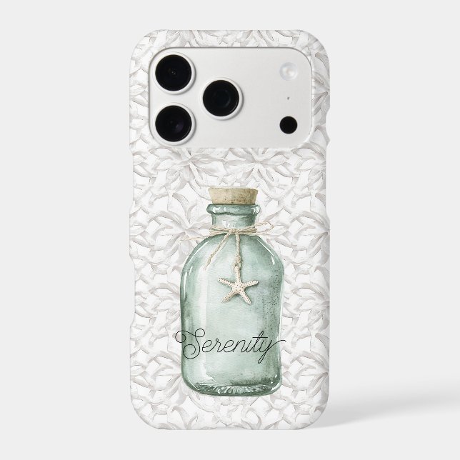 Serenity Beach White Coral Starfish Bottle (Back)