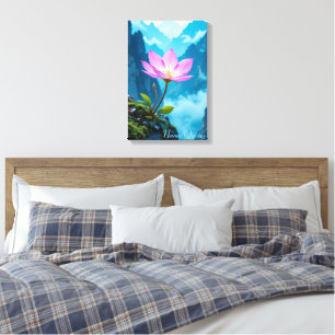 Serenity Bloom – Lotus Above the Mist Canvas Print