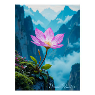 Serenity Bloom – Lotus Above the Mist Poster