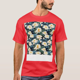 Serenity Blooms Timeless Lotus Flower Pattern 15 T-Shirt