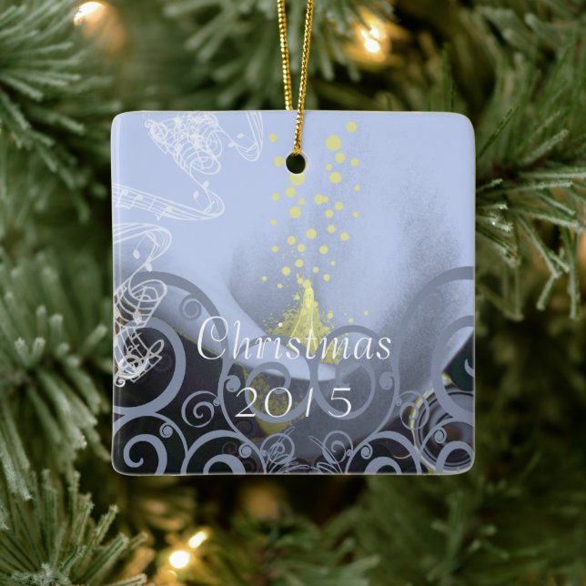 Serenity Blue Calla Lily Christmas Ornament (Tree)